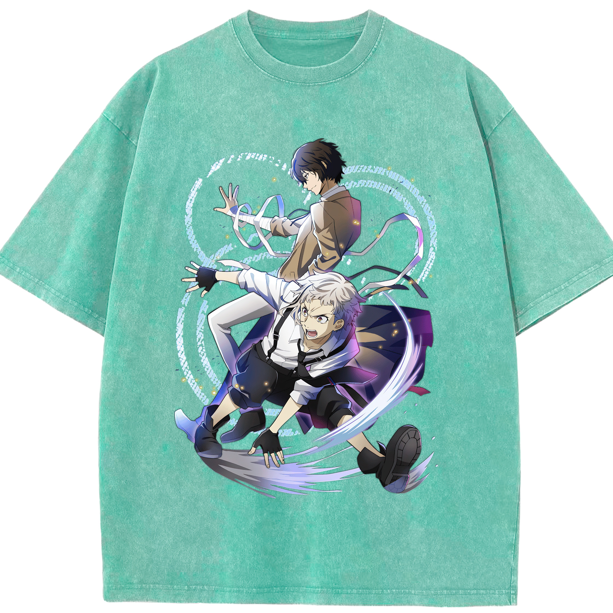 （画像用） 文豪ストレイドッグス Bungo Stray Dogs 綿100% ヴィンテージ風 半袖Tシャツ（フロントプリント）
